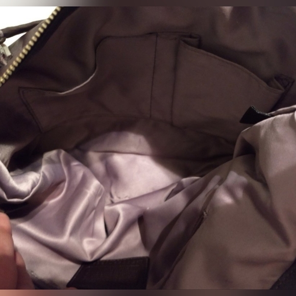 Coach Kristin Spectator Purple Brown Leather North South Zip Tote Bag MSRP $458 - Picture 7 of 12